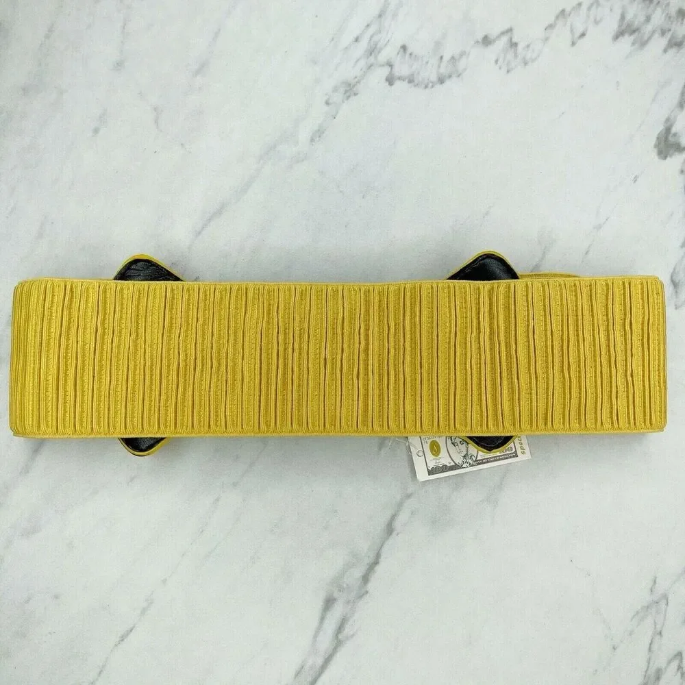Special Rich Yellow Stretch Metal Buckle Belt Size Small S
